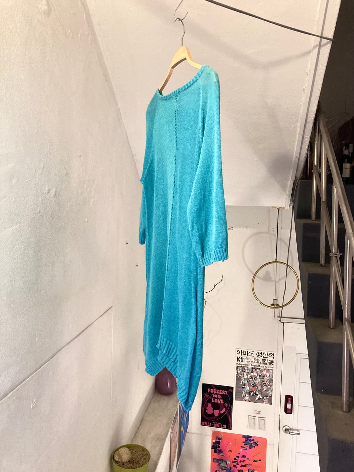 빈티지 여름 니트 플레어 원피스 상품이미지7