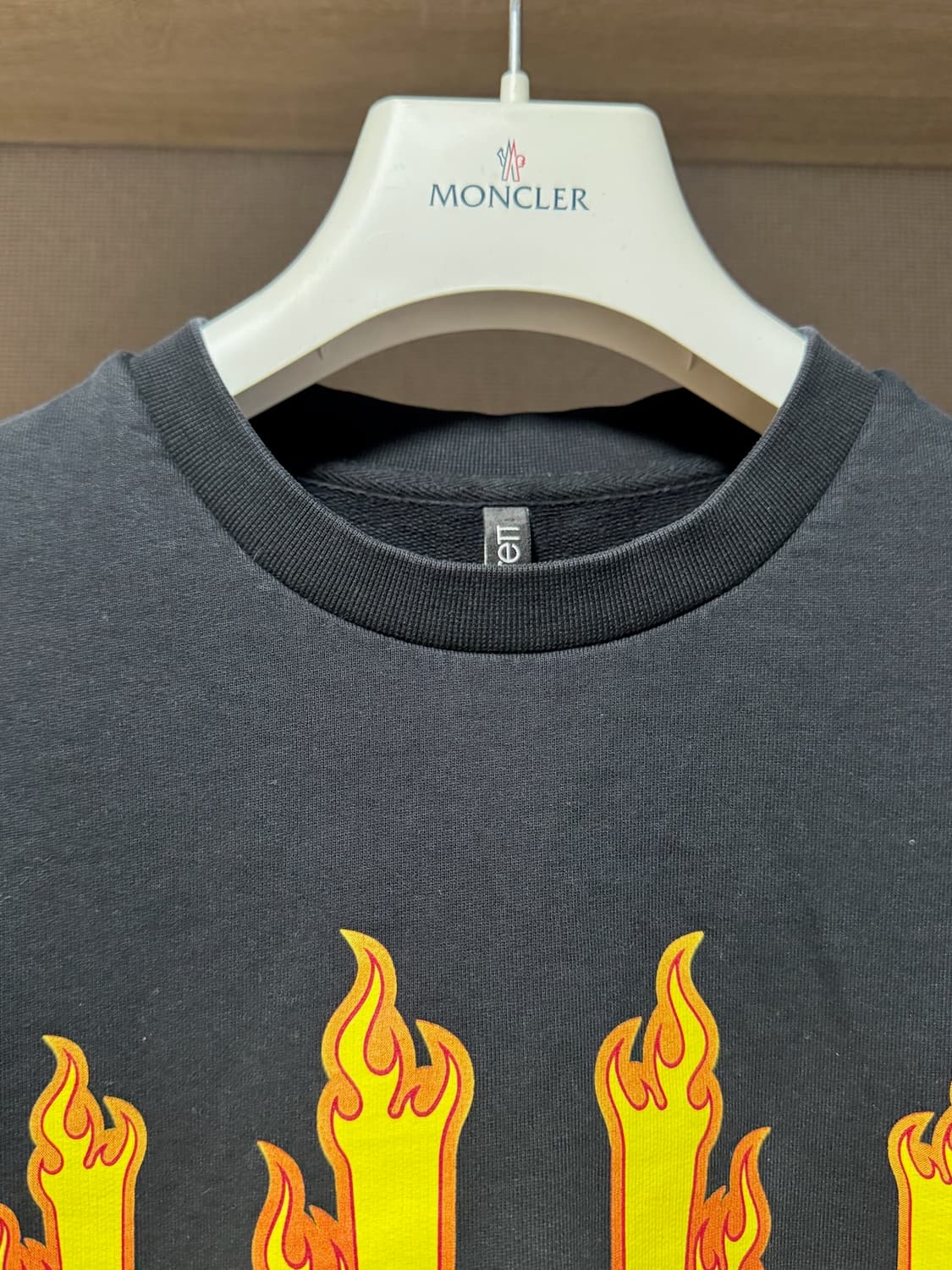 닐바렛 옐로우 썬더프린팅 블랙 스웻셔츠 맨투맨 블랙 S 상품이미지3