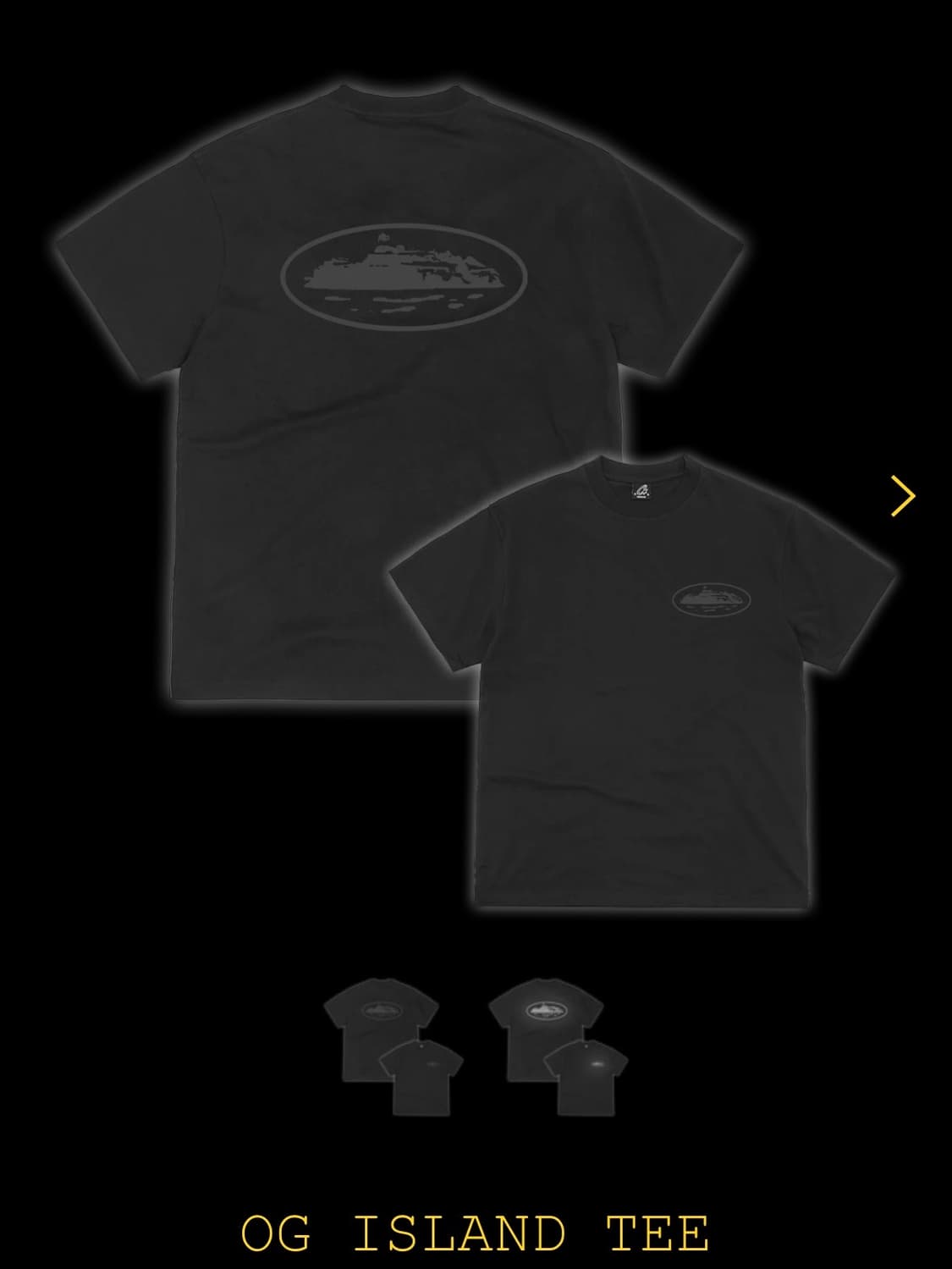 L) 코르테이즈 OG 아일랜드 반팔 티셔츠 블랙 리플렉티브 상품이미지2