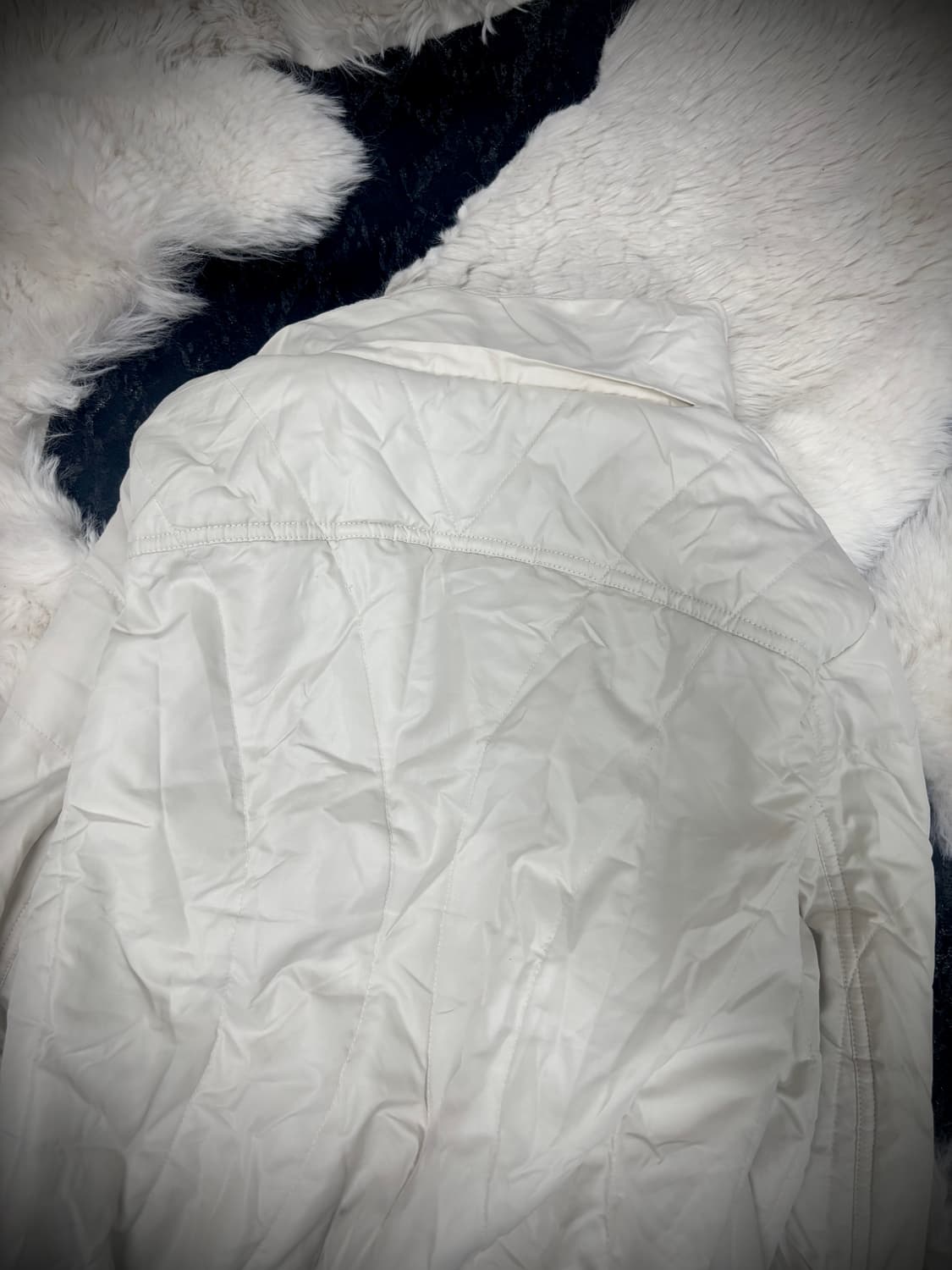 [00‘s] White High-Neck Layered Bomber Fi 상품이미지7