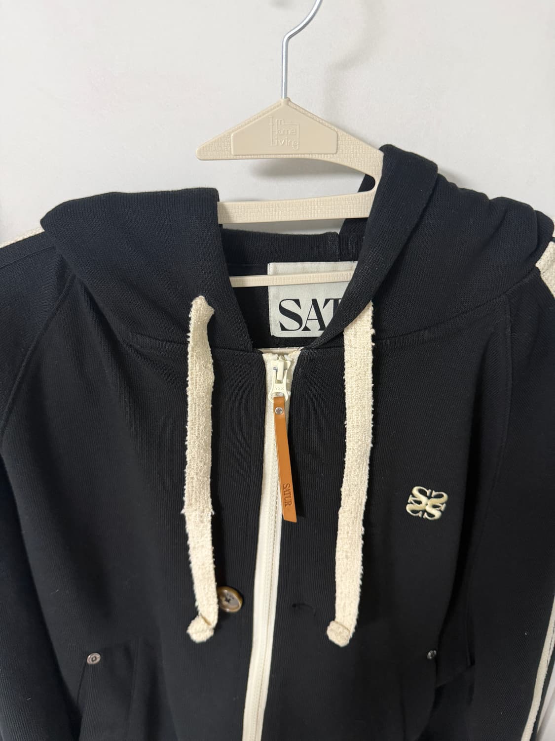 세터 로턴 루즈핏 후드 집업 캐비어 블랙 L 상품이미지9