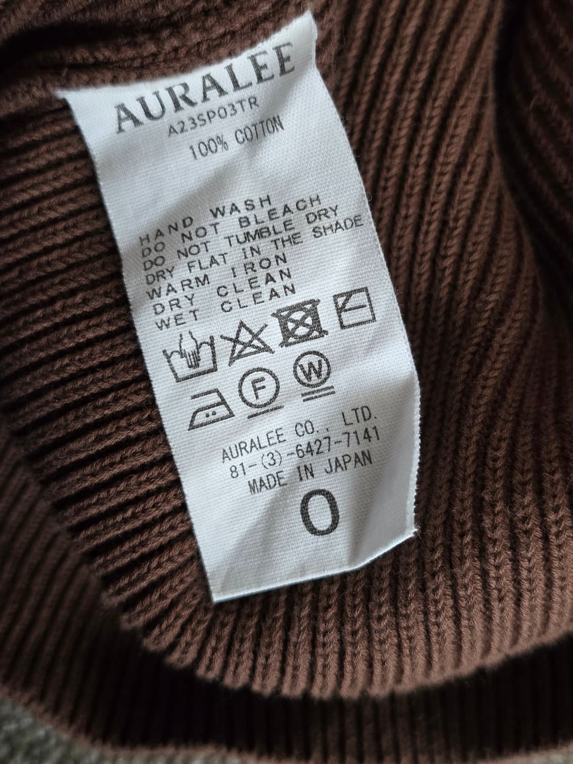 AURALEE 오라리 SUPER FINE WOOL RIB 립니트 사이즈0 상품이미지6