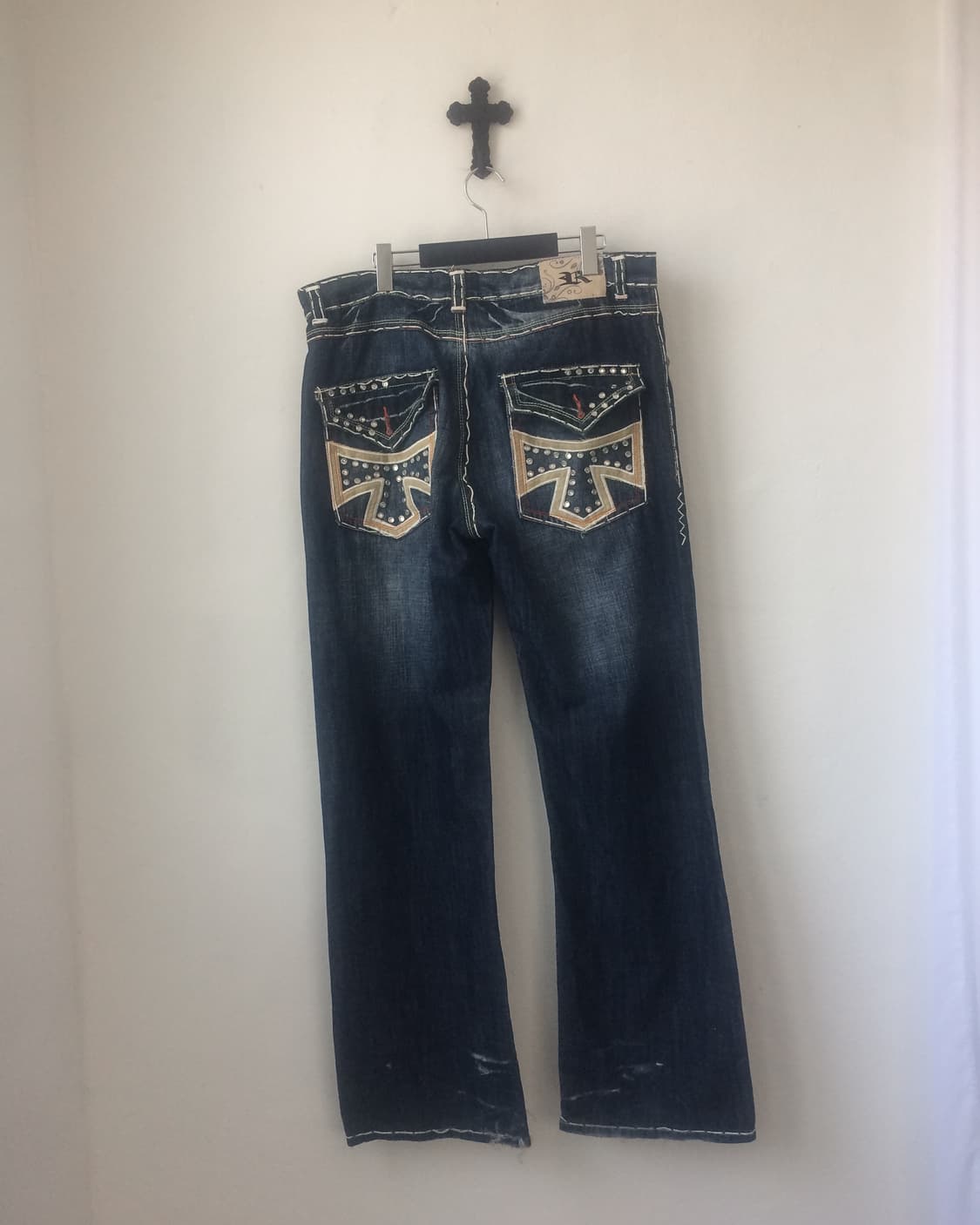 Back pocket point denim pants 상품이미지1
