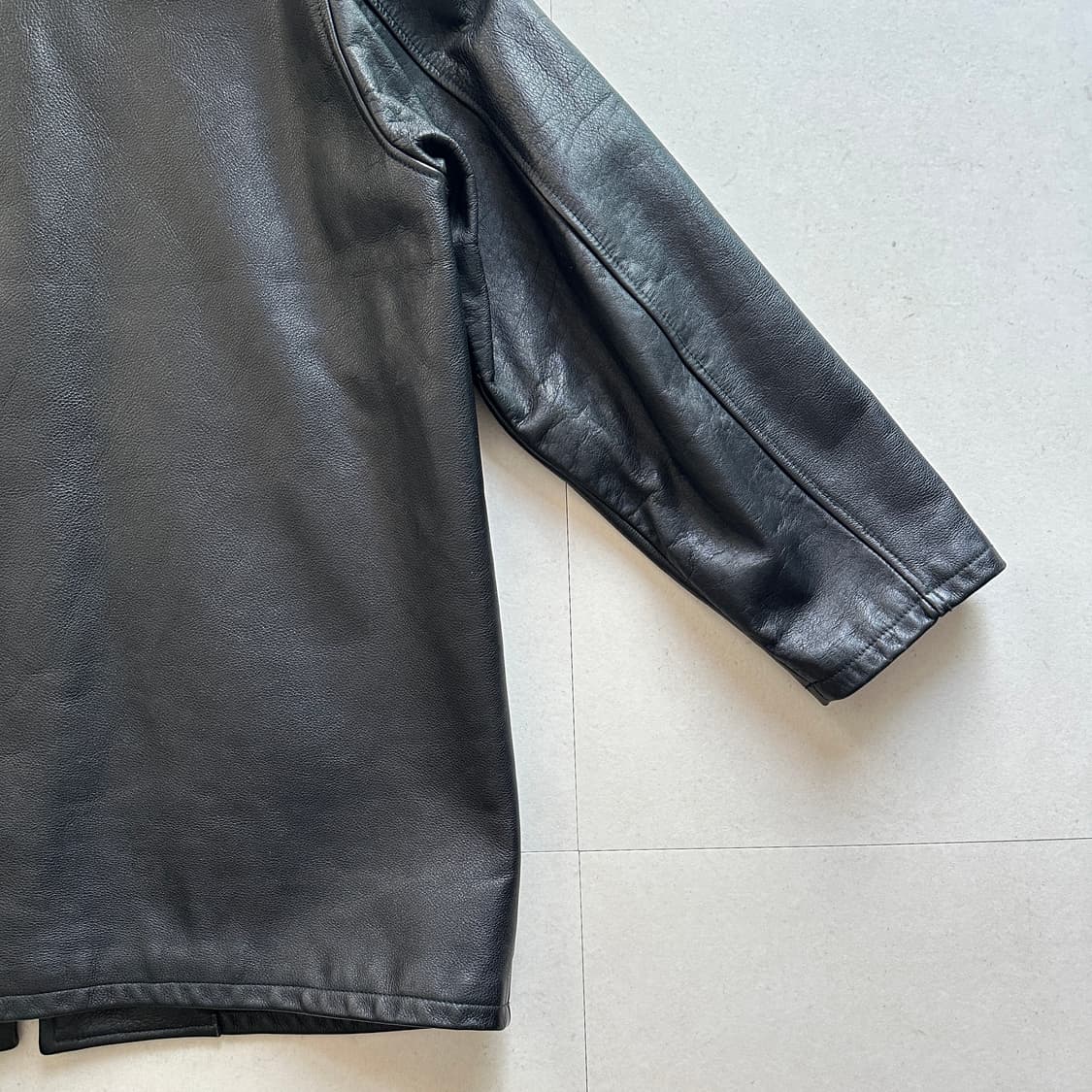 요지야마모토 A.A.R 소가죽 미니멀 레더코트 (M) 상품이미지8