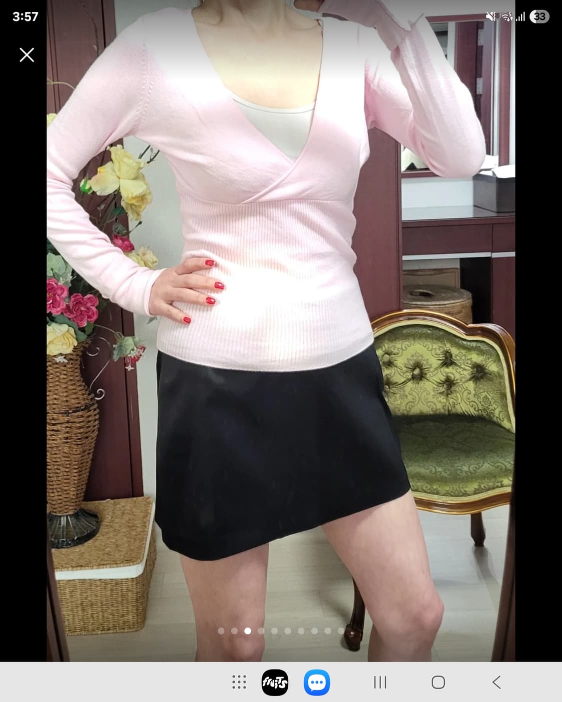 프랑스 쿠가이 발레 니트 핑크 스웨터  상품이미지4