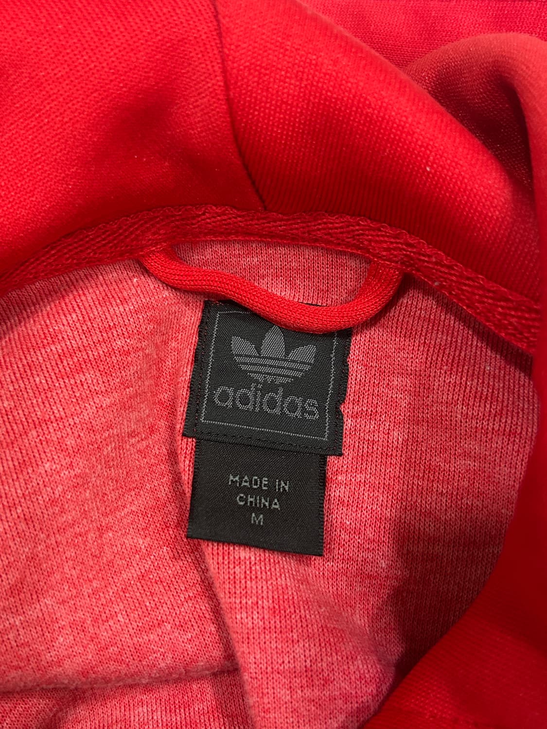 [M] 아디다스 올드스쿨 빨흰 후드 져지 집업 남성 M사이즈 상품이미지5