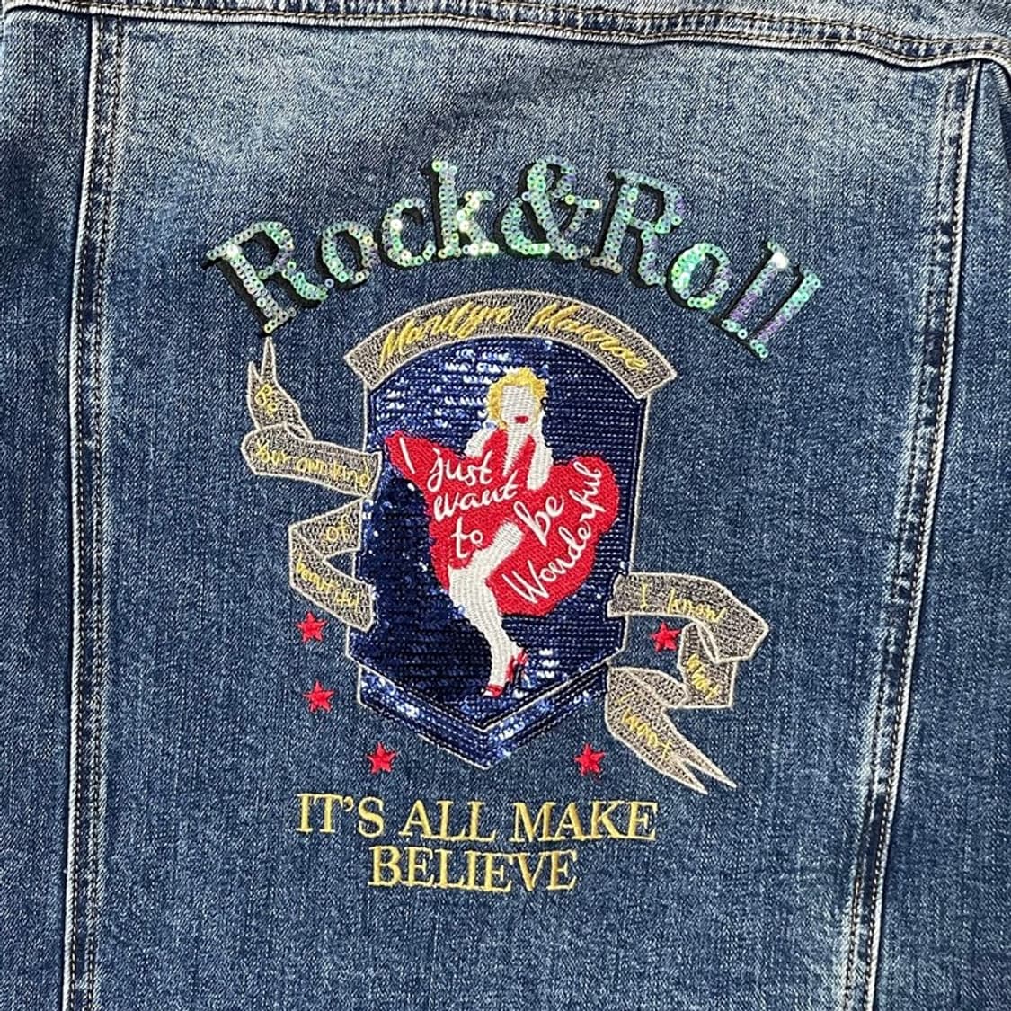 GGPX 투포켓 스팽글 데님 자켓 v0082 상품이미지7