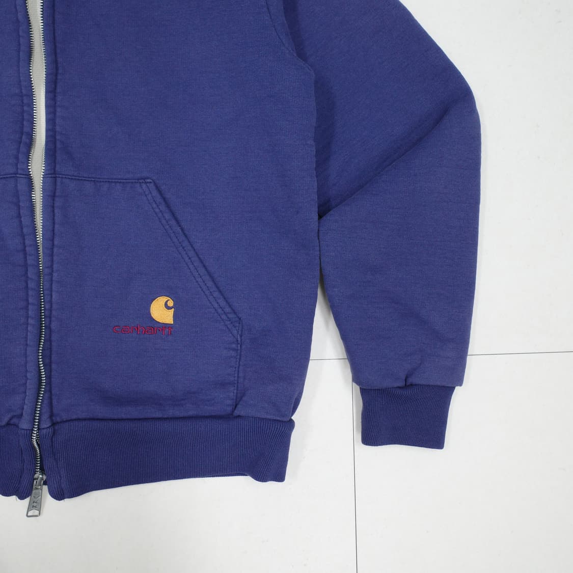 80s 칼하트 써멀 와플 후드 집업M  상품이미지3