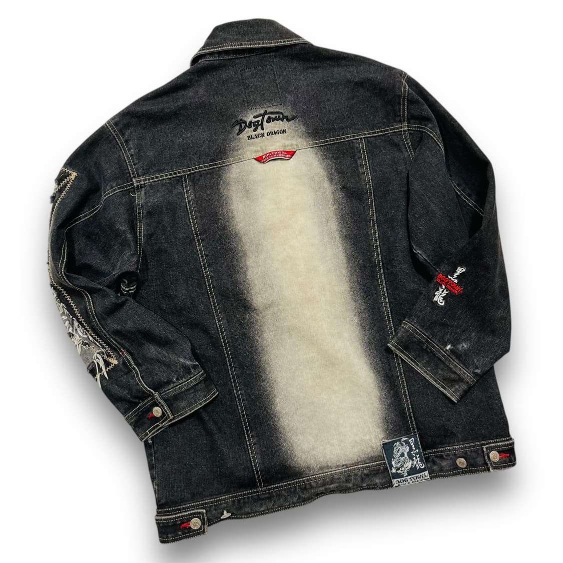 도그타운 90s 블랙드래곤 워시드 더블 라인 흑청자켓 상품이미지5