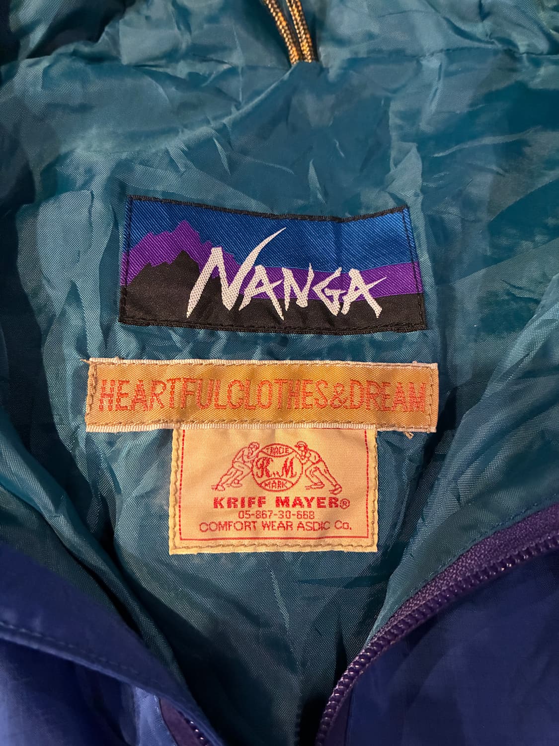 M) 난가 NANGA x 클리프 메이어 핑거홀 립스탑 패딩 딥블루 상품이미지2