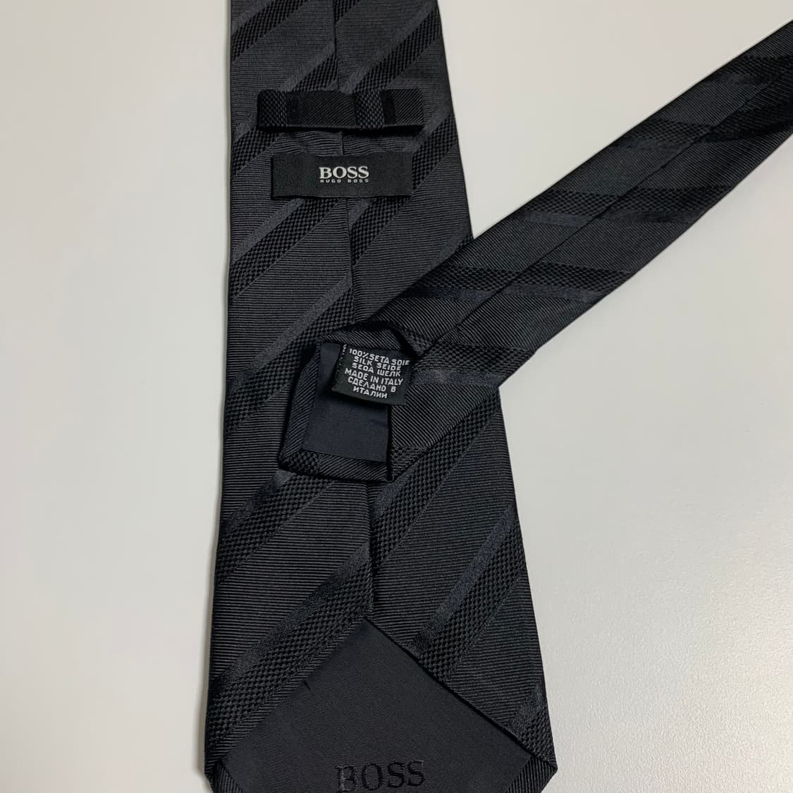 휴고보스(HUGO BOSS) 블랙 레지멘탈 클래식 명품넥타이 최상급 A+ 상품이미지6