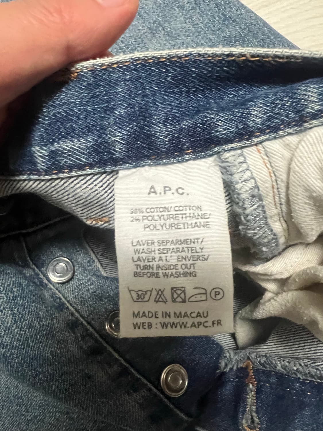 아페쎄 apc/쁘띠 뉴 스탠다드 중청/28 상품이미지4