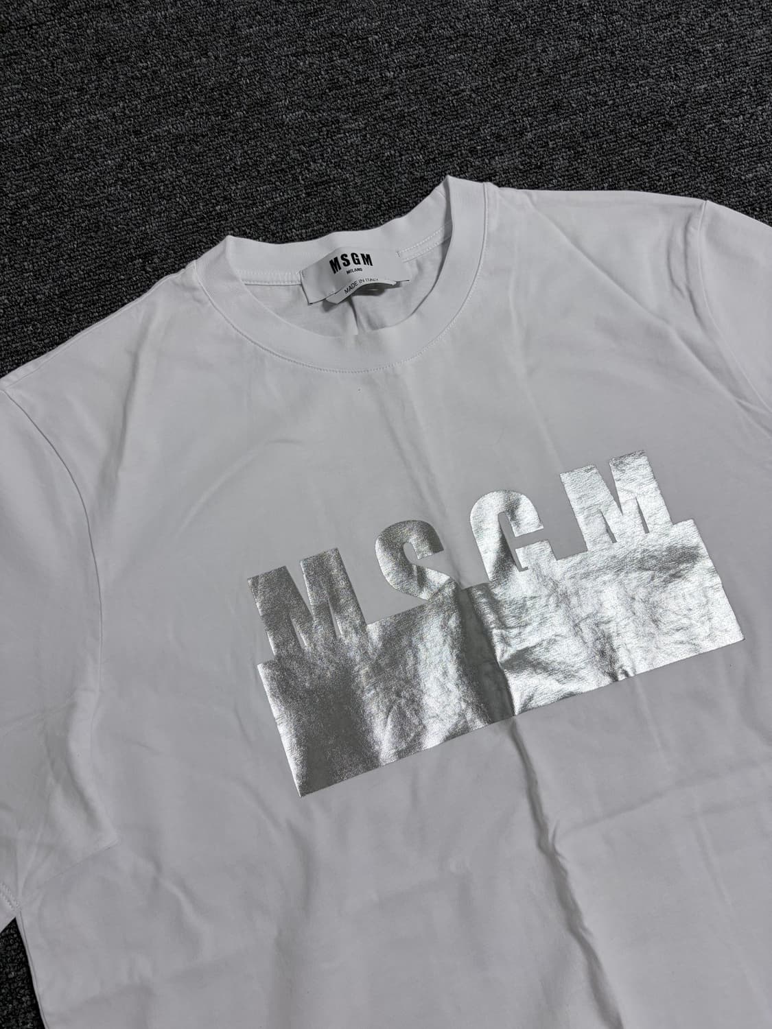 MSGM 실버 로고 반팔티 상품이미지2