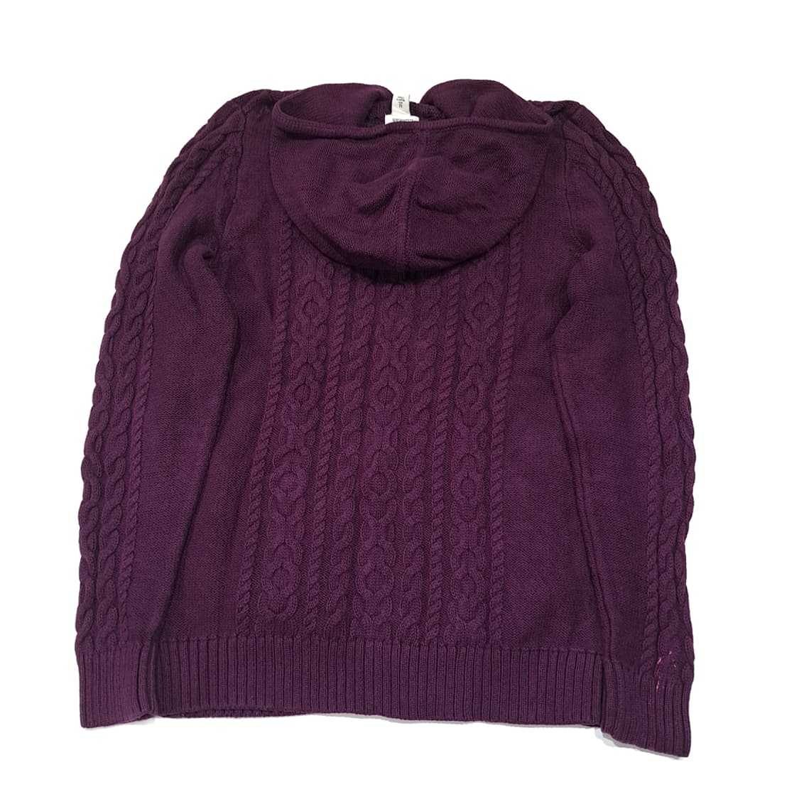 CL307 M 엘엘빈 00s 케이블 후드 집업 다크퍼플 니트 스웨터 상품이미지6