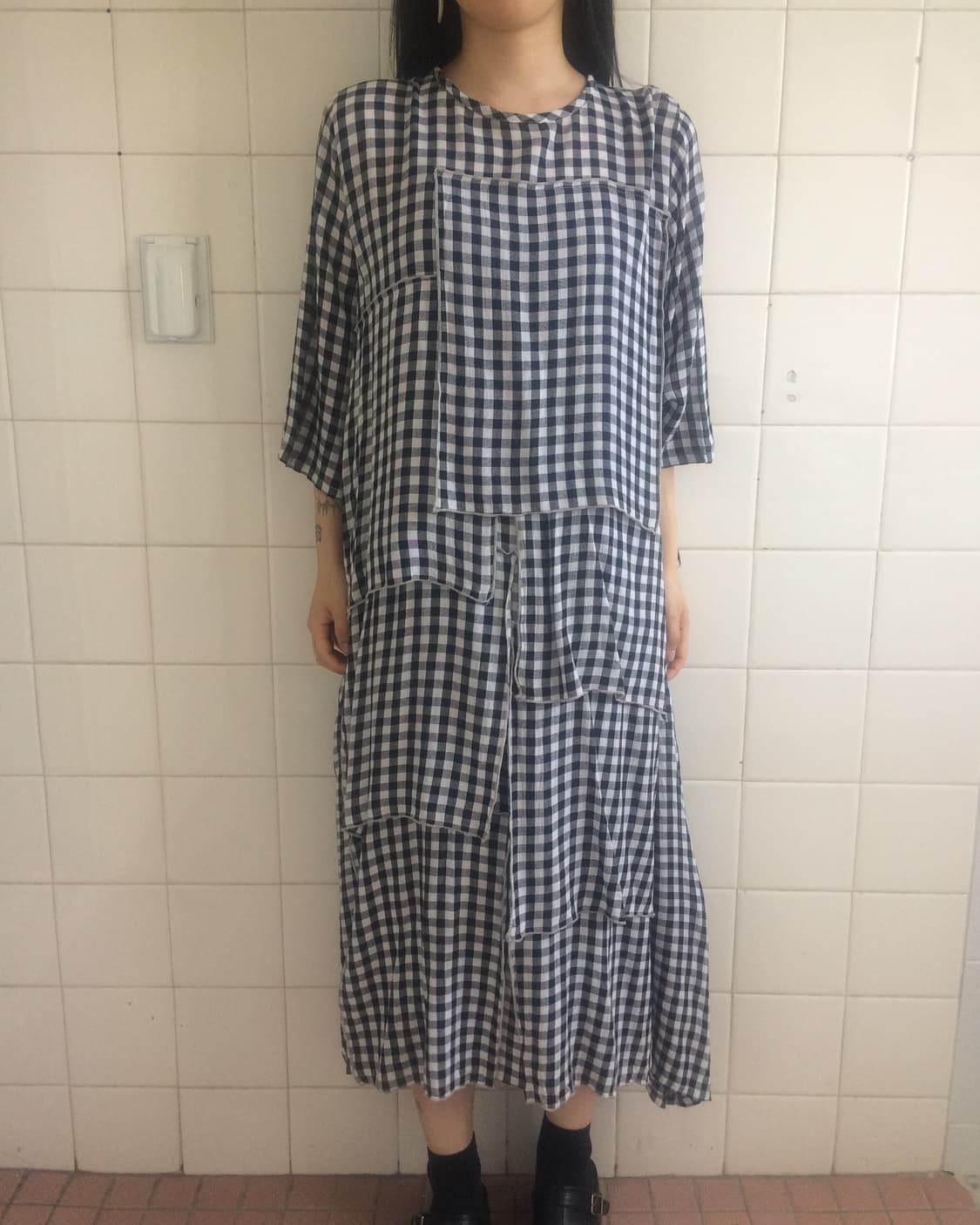 Patch layering point check pattern onepi 상품이미지7