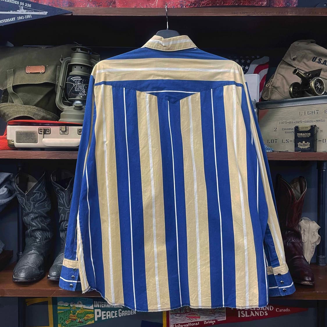 90s 랭글러 펄 스냅 멀티 스트라이프 패턴 웨스턴 셔츠 N507 상품이미지2