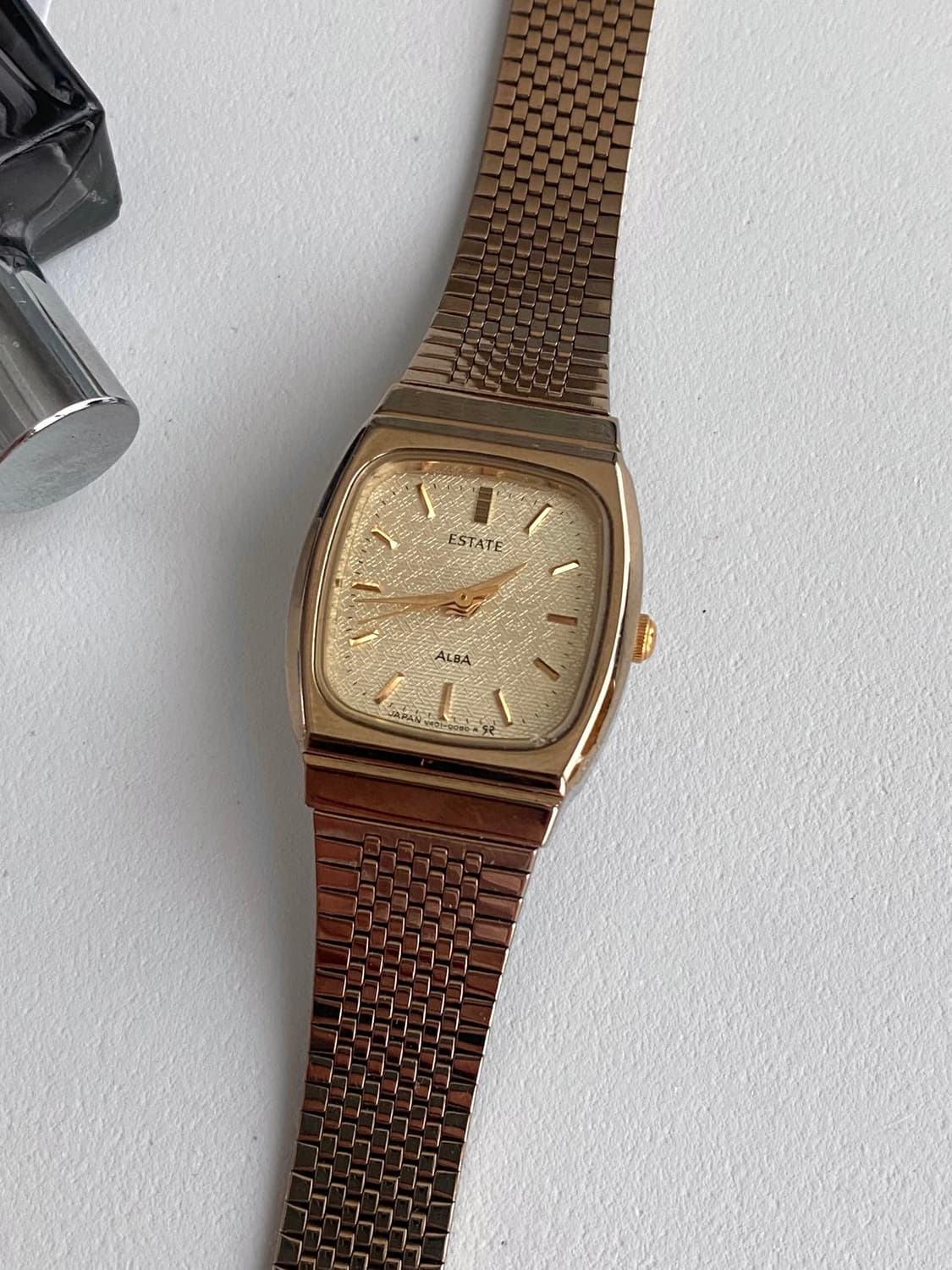 Seiko 세이코 알바 AlBA ESTATE 샴페인 골드 스퀘어 쿼츠 상품이미지1