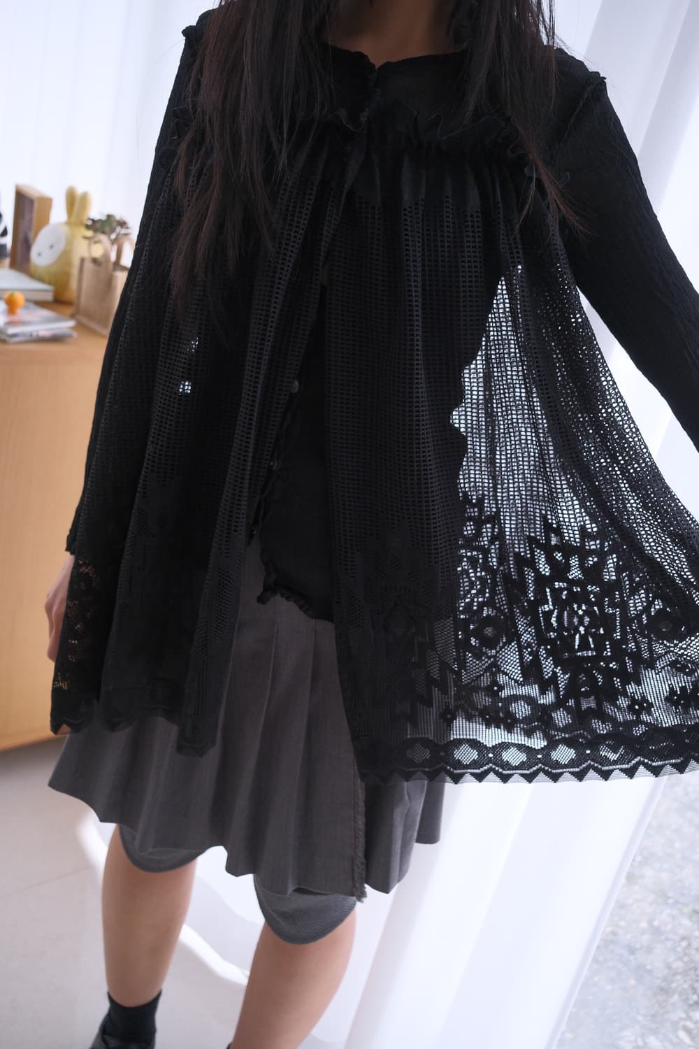 Lace layered cardigan 상품이미지1