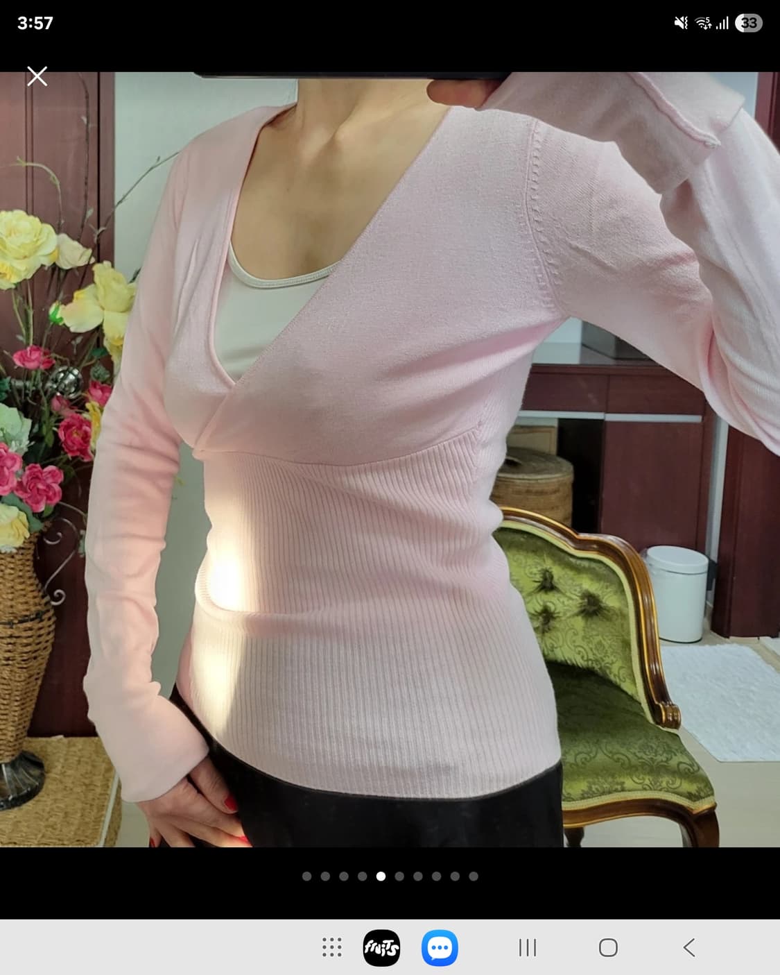 프랑스 쿠가이 발레 니트 핑크 스웨터  상품이미지5