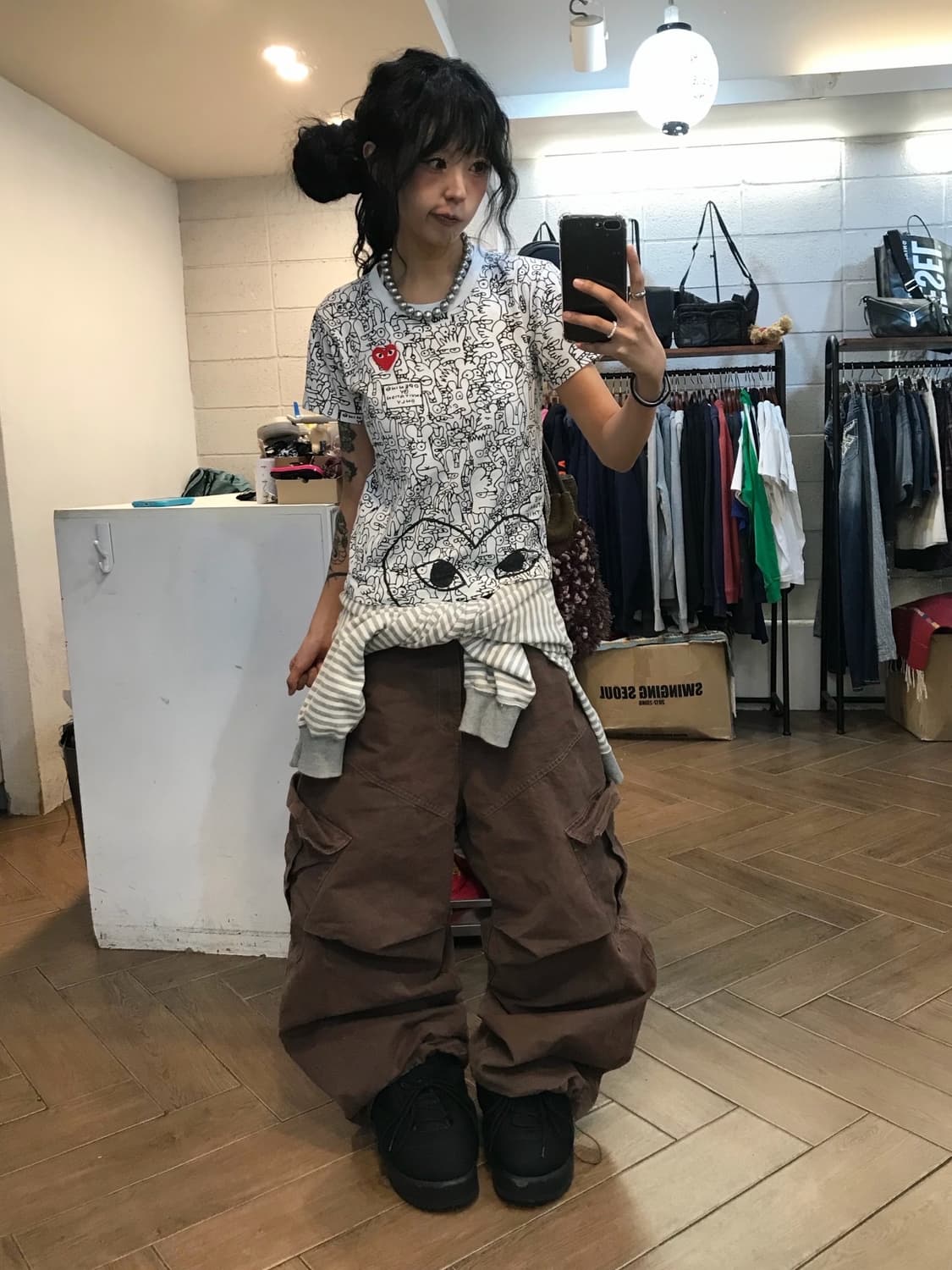 꼼데가르송 X 맷 그레이닝 콜라보 반팔 티셔츠 ( 레어!! )  상품이미지5