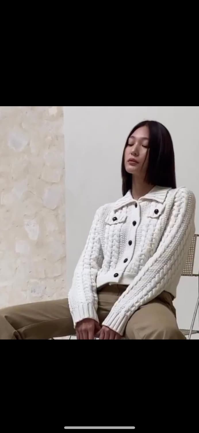 런던플랏 풀오버 니트자켓 아이보리 상품이미지2