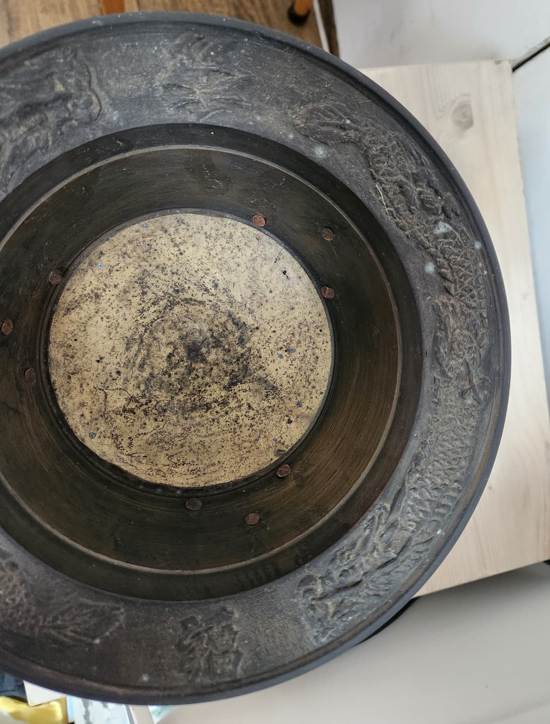 골동품  작은 용문양  삼족 동화로 상품이미지3