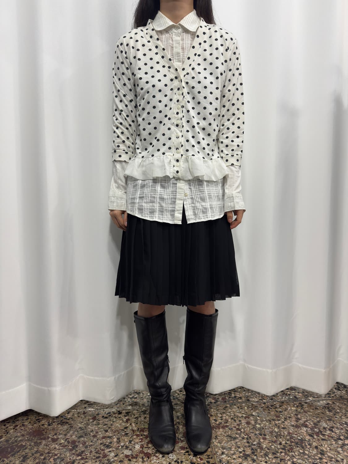 dot frill cardigan 상품이미지2
