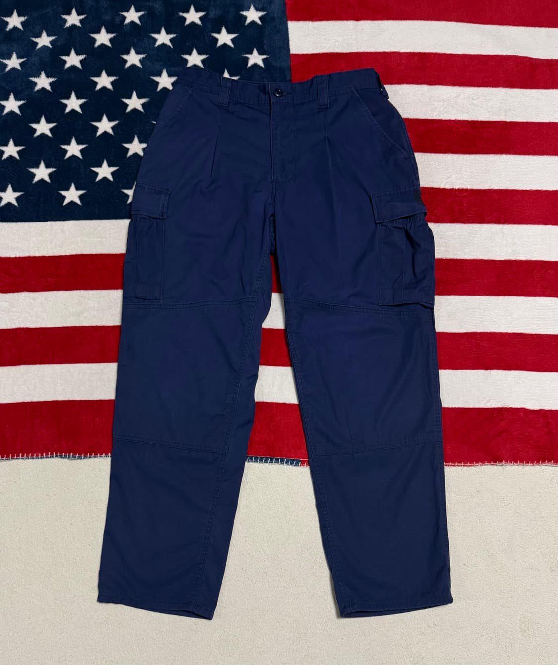 미군 ODU 립스탑 네이비 카고팬츠 밀리터리 더블니 팬츠 빈티지 상품이미지1