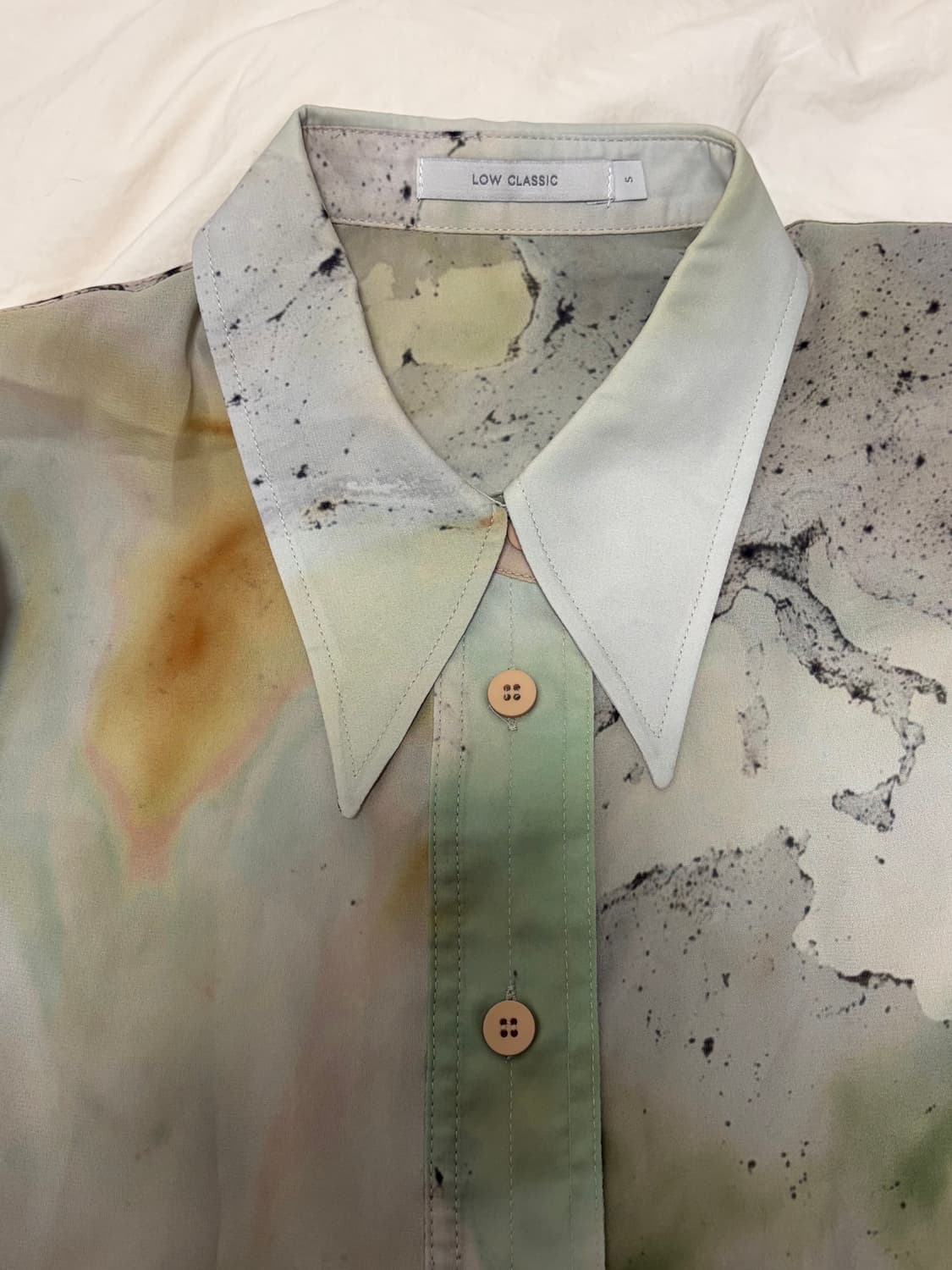 로우클래식 실크 셔츠 s 상품이미지6