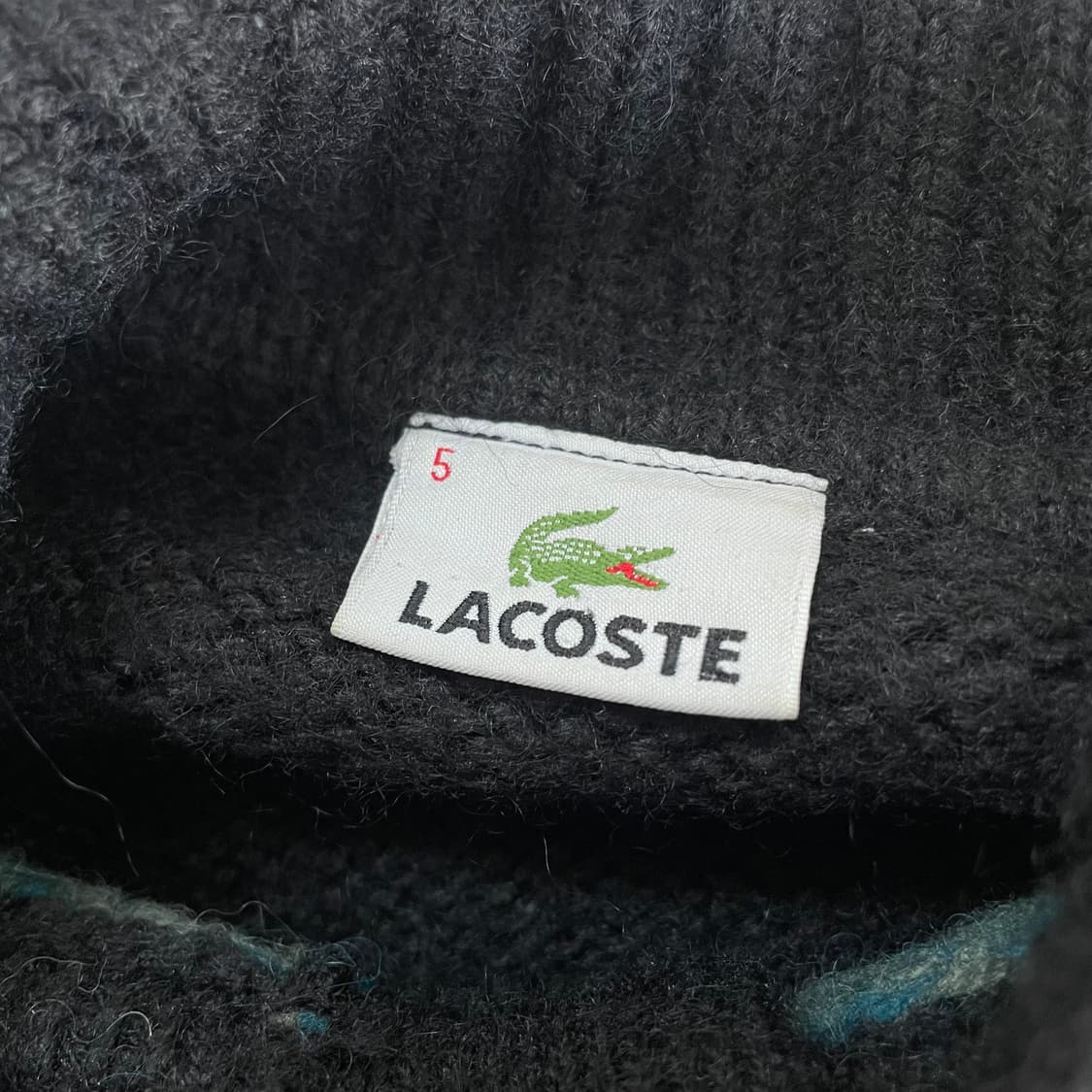 Lacoste  라코스테 자수 노르딕 하프 니트 상품이미지5