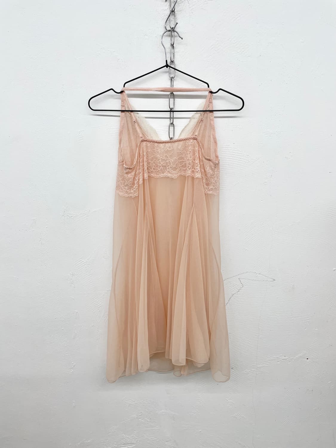 핑크 시어 샤인 레이스 슬립 상품이미지6