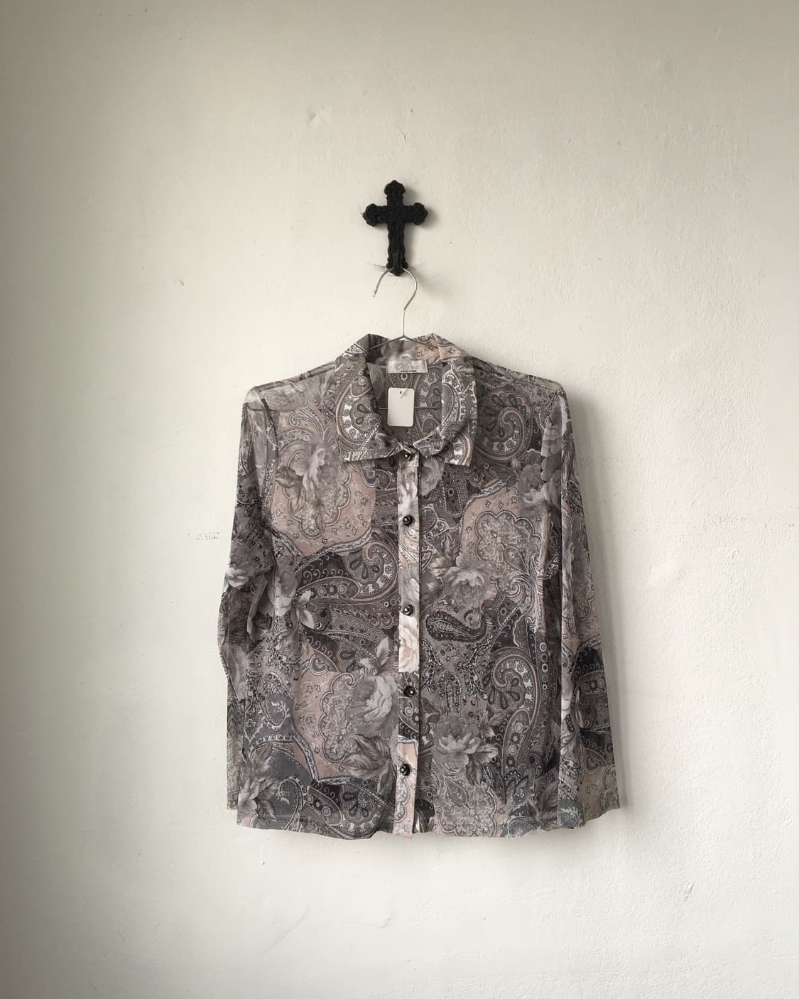 Paisley pattern mesh shirt 상품이미지2