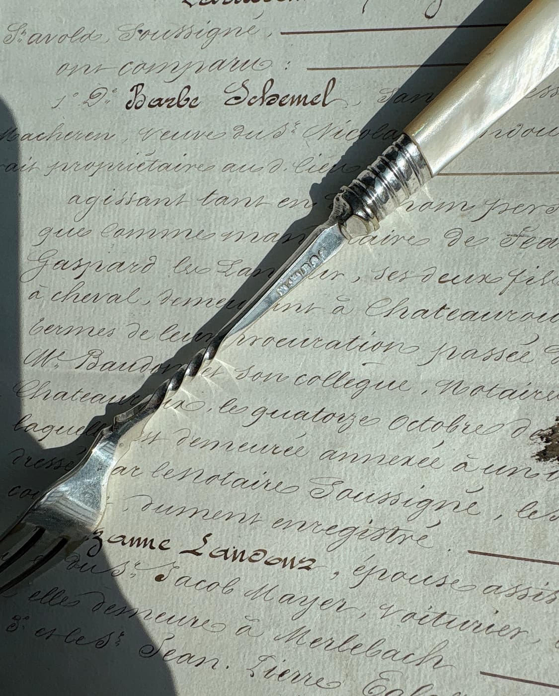 영국 앤틱 실버플레이트 올리브 피클포크 상품이미지3