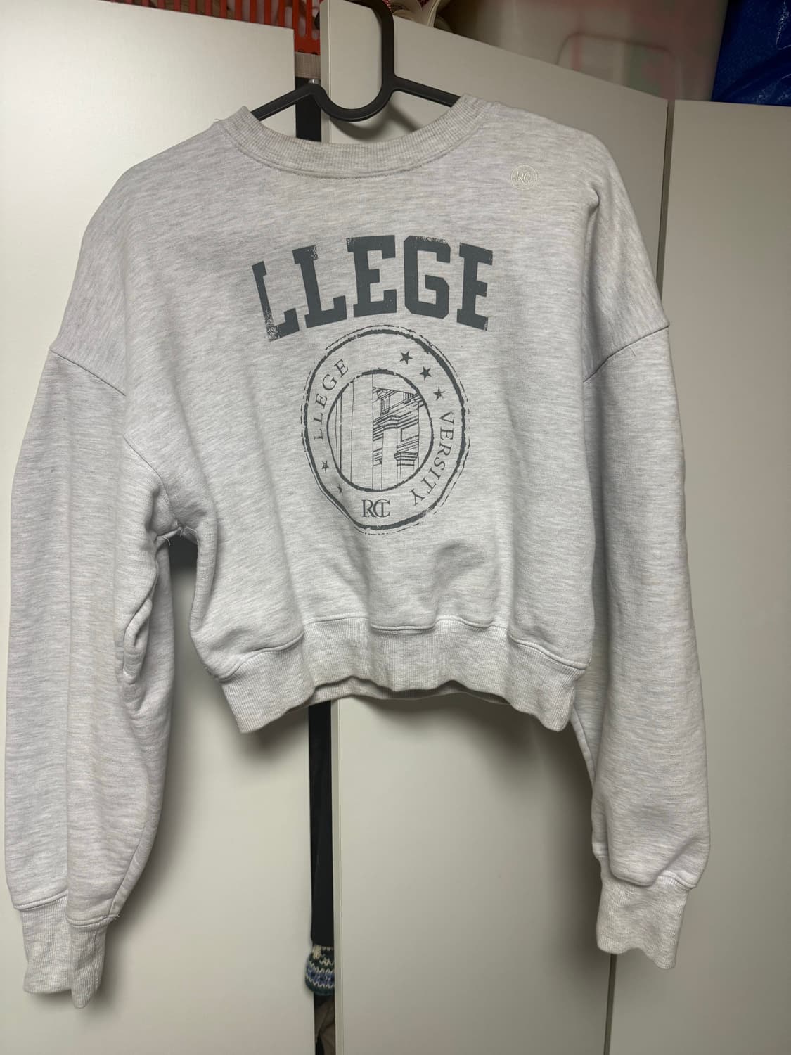 렉토 크롭 맨투맨 상품이미지1