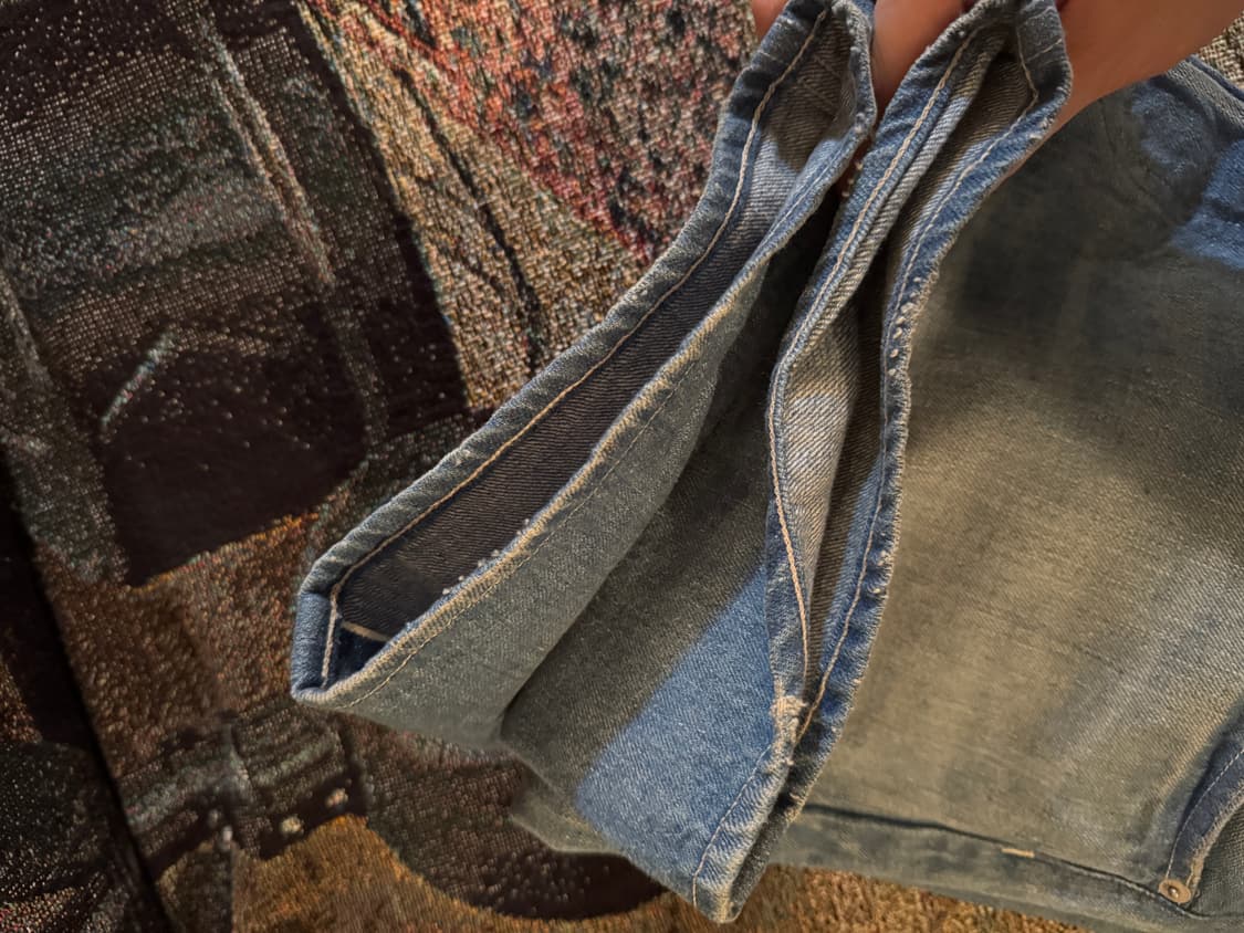 오라리 Selvedge Faded Light Denim Wide 상품이미지4