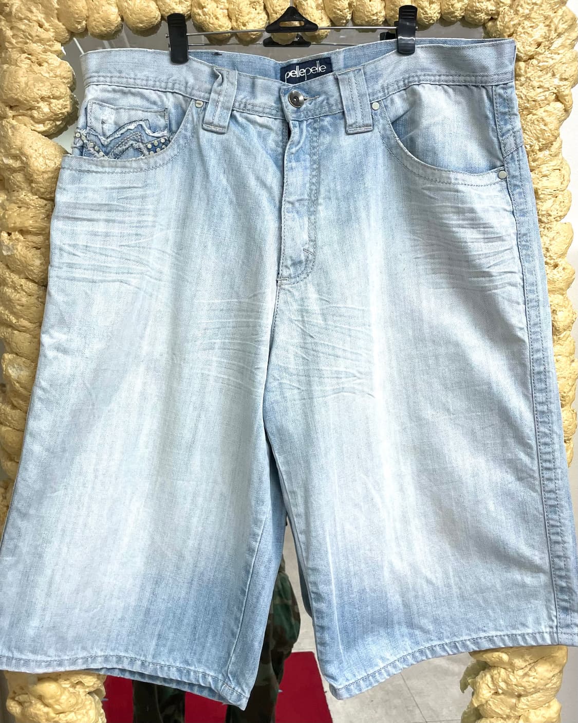 Pelle light blue Bermuda pants  상품이미지6