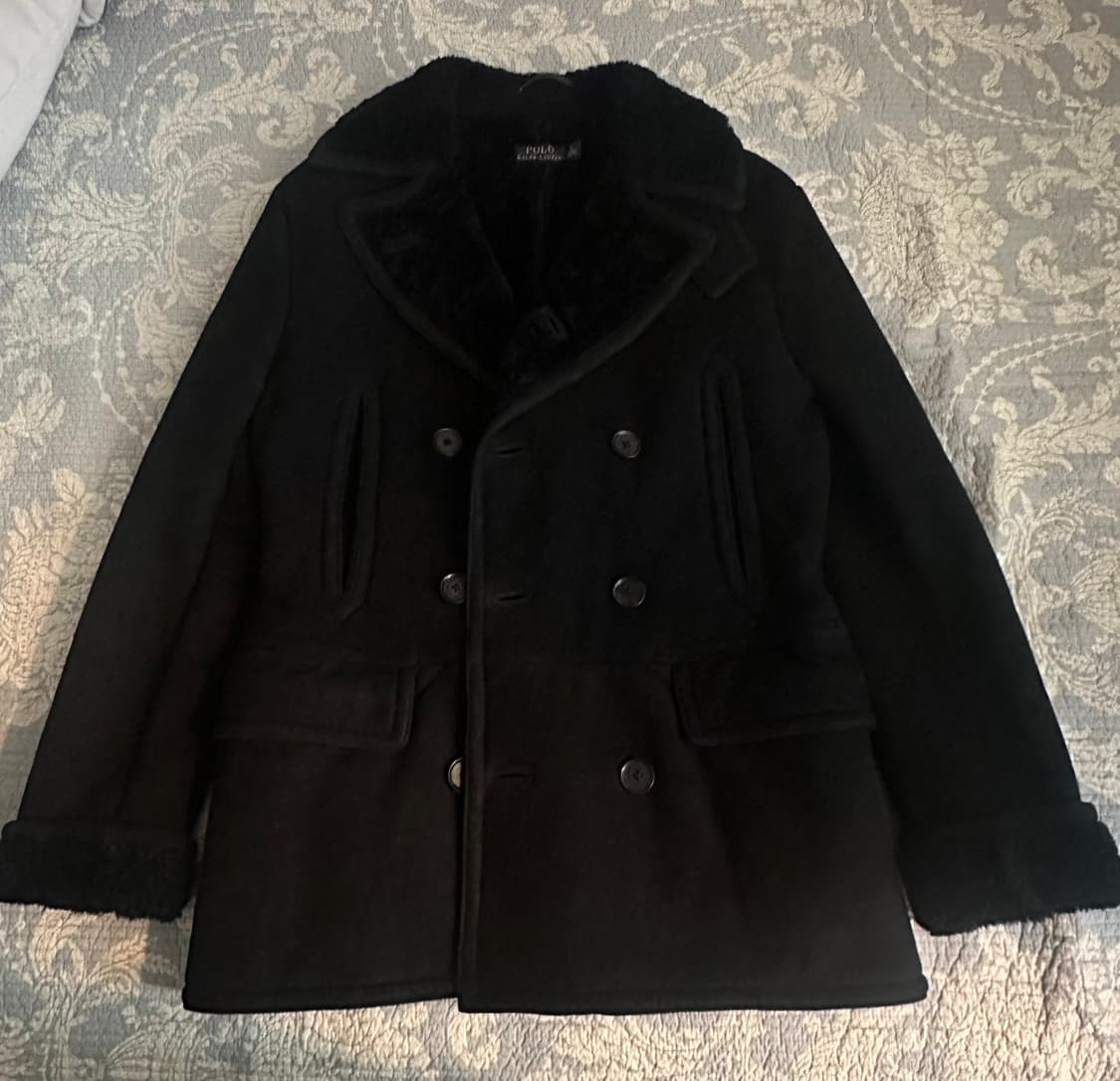 폴로 양털 시어링 무스탕 피코트 S 상품이미지1