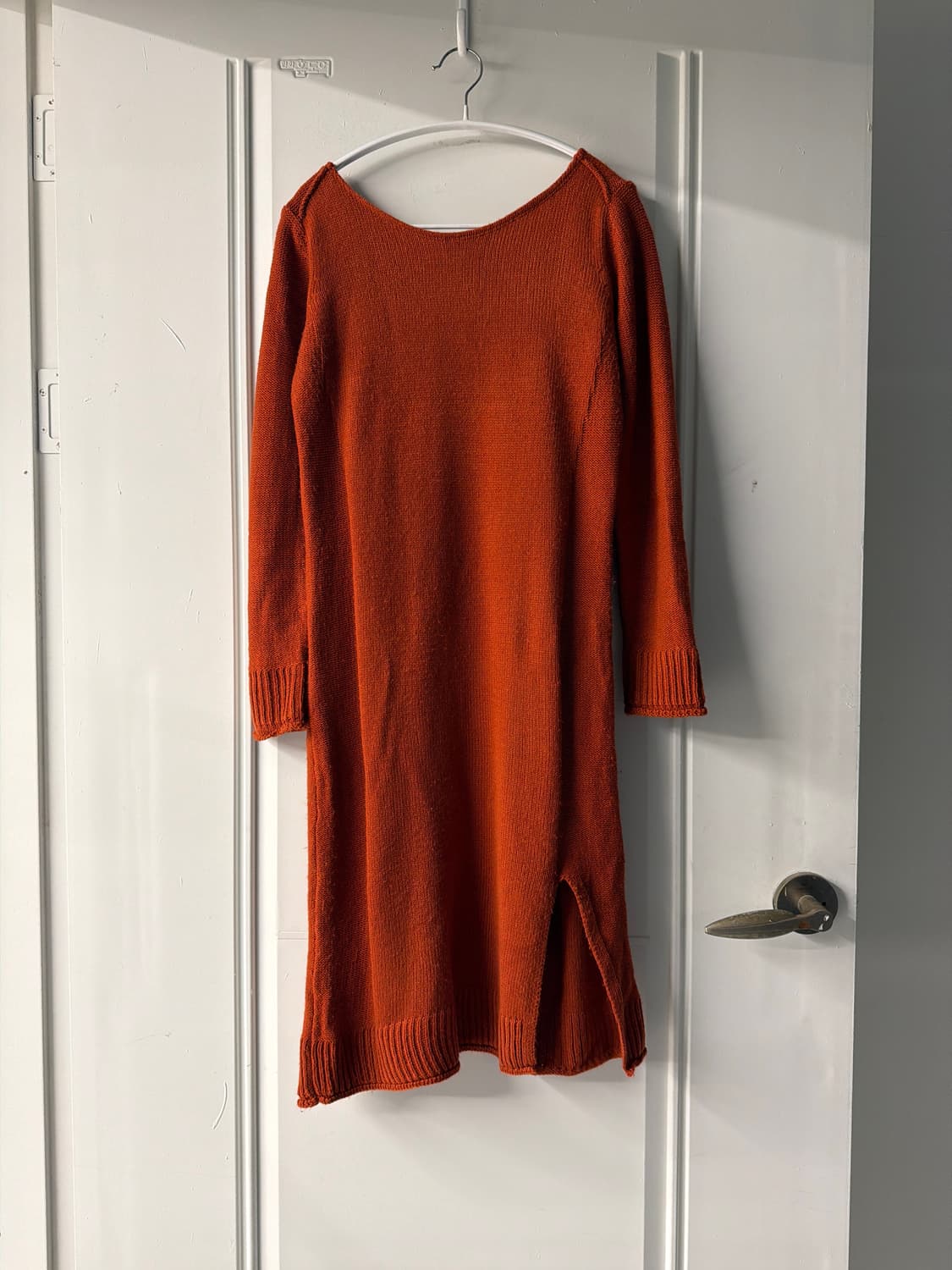 일본빈티지 브릭오렌지 니트 롱원피스 상품이미지4