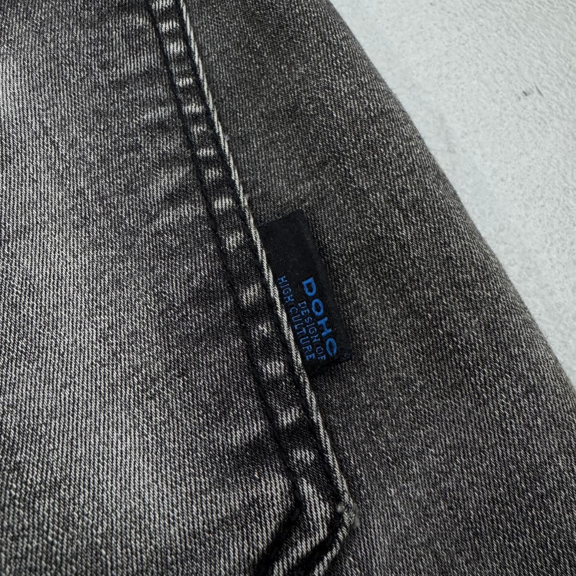 DOHC 빈티지 흑청 워싱 새깅 데님팬츠 상품이미지6