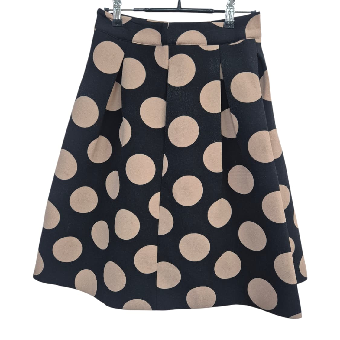 에센셜 엔트워프땡땡이 도트 플레어 스커트 블랙 베이지 상품이미지1