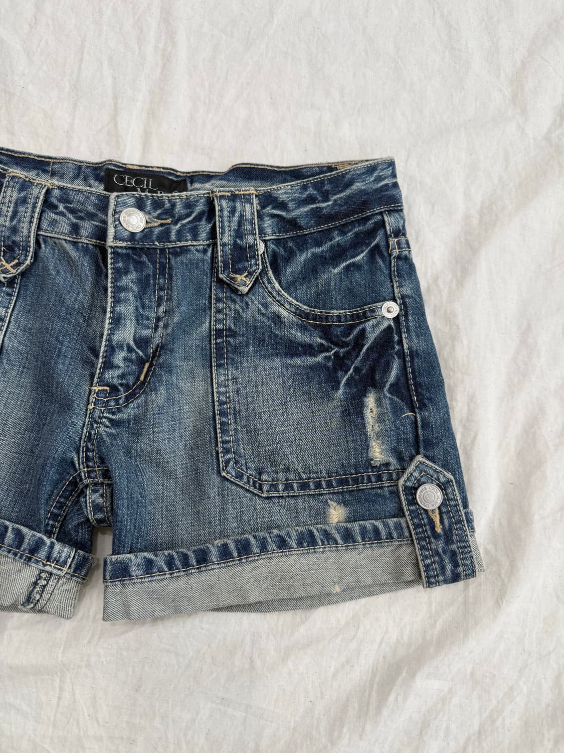 세실맥비 y2k 데님 숏팬츠 상품이미지3