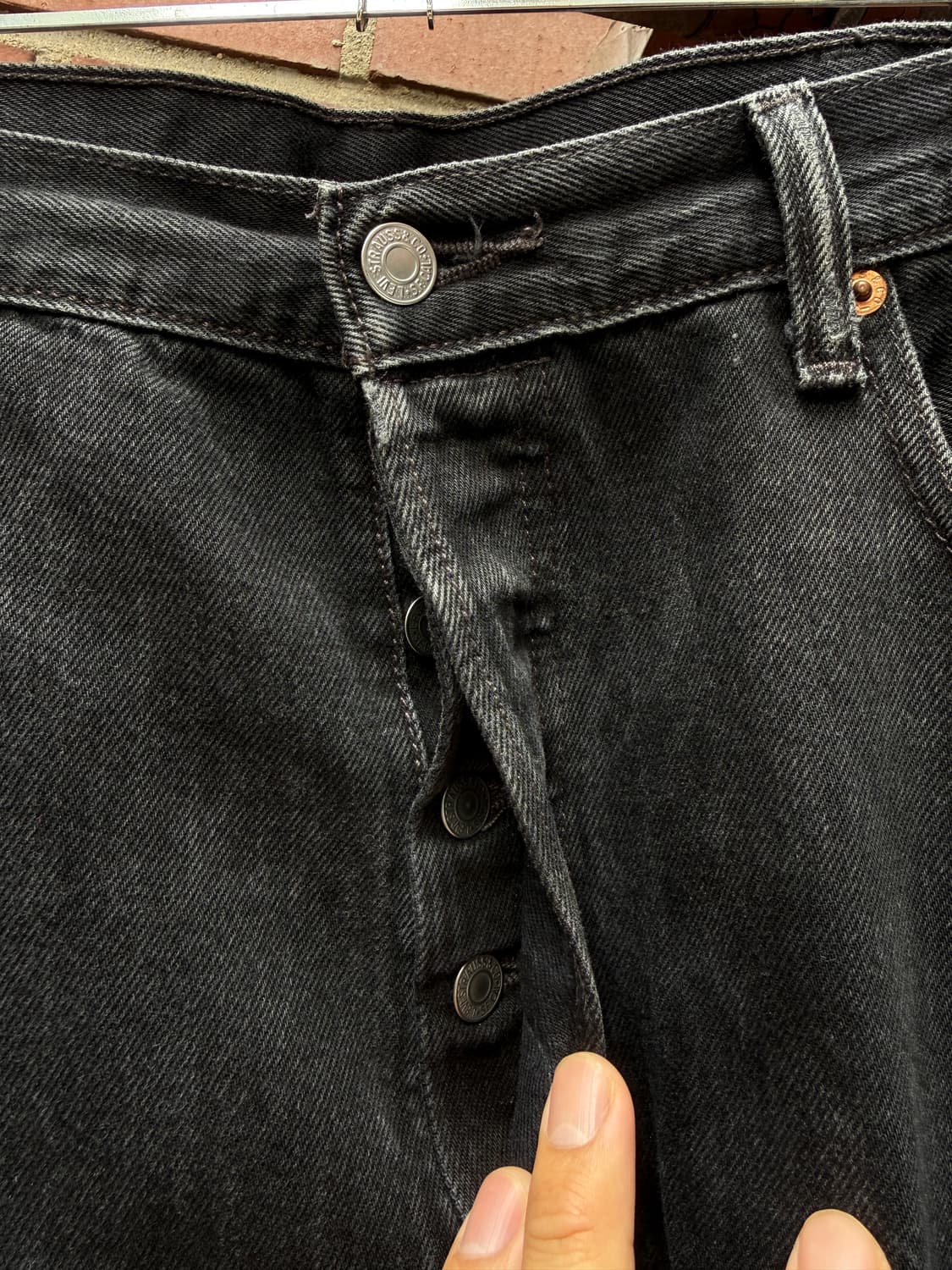 리바이스 501 흑청 38/32 버튼플라이 멕시코 상품이미지2