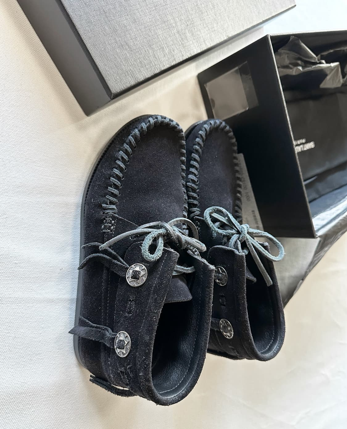 SAINT LAURENT suede tassel boots 상품이미지9