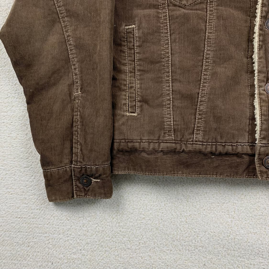 리바이스 레드텝 코듀로이 쉐르파 트러커 자켓 브라운 상품이미지4