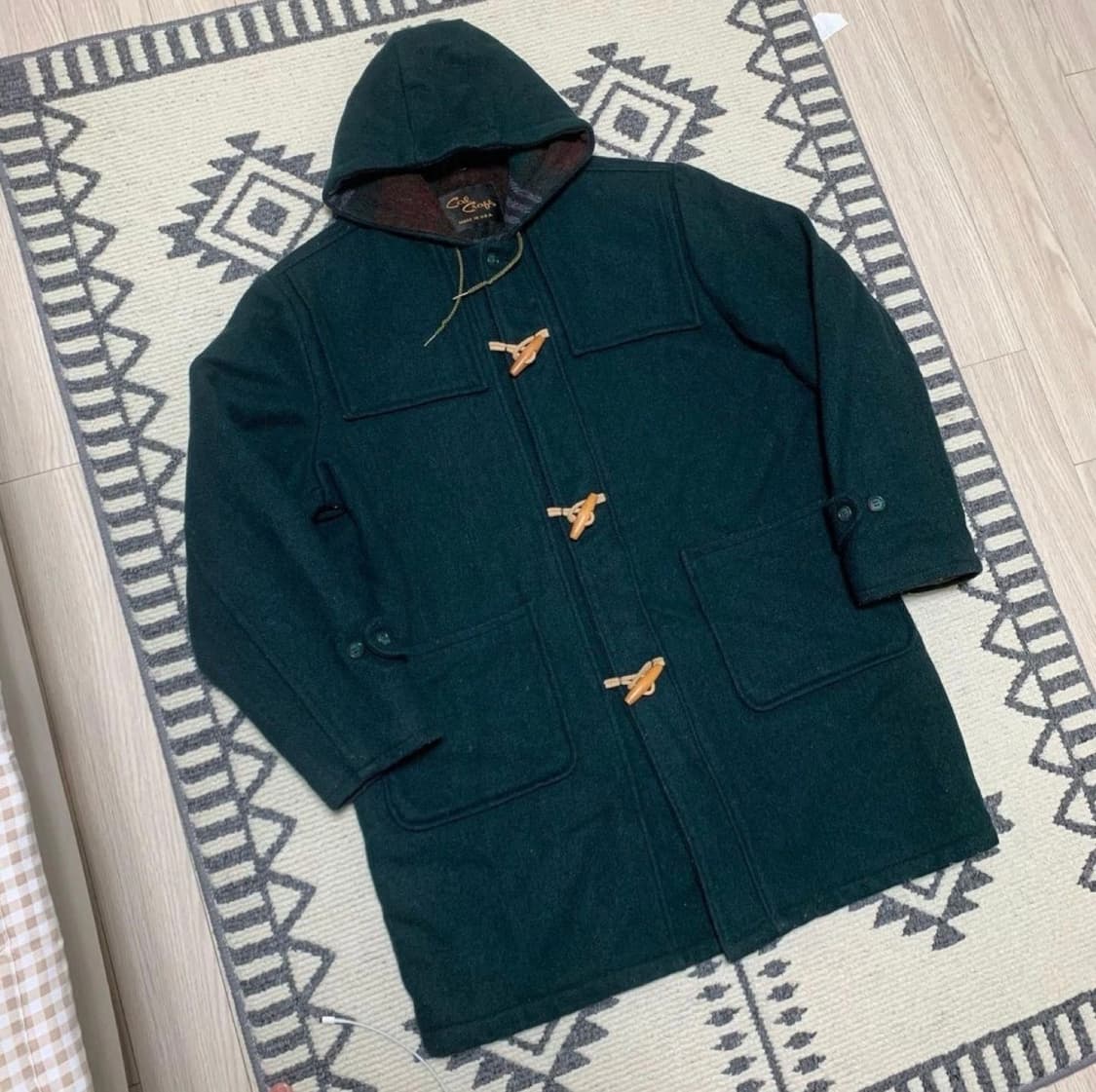 그린 후드 더플/떡볶이 코트 (남녀공용 가능) 상품이미지1