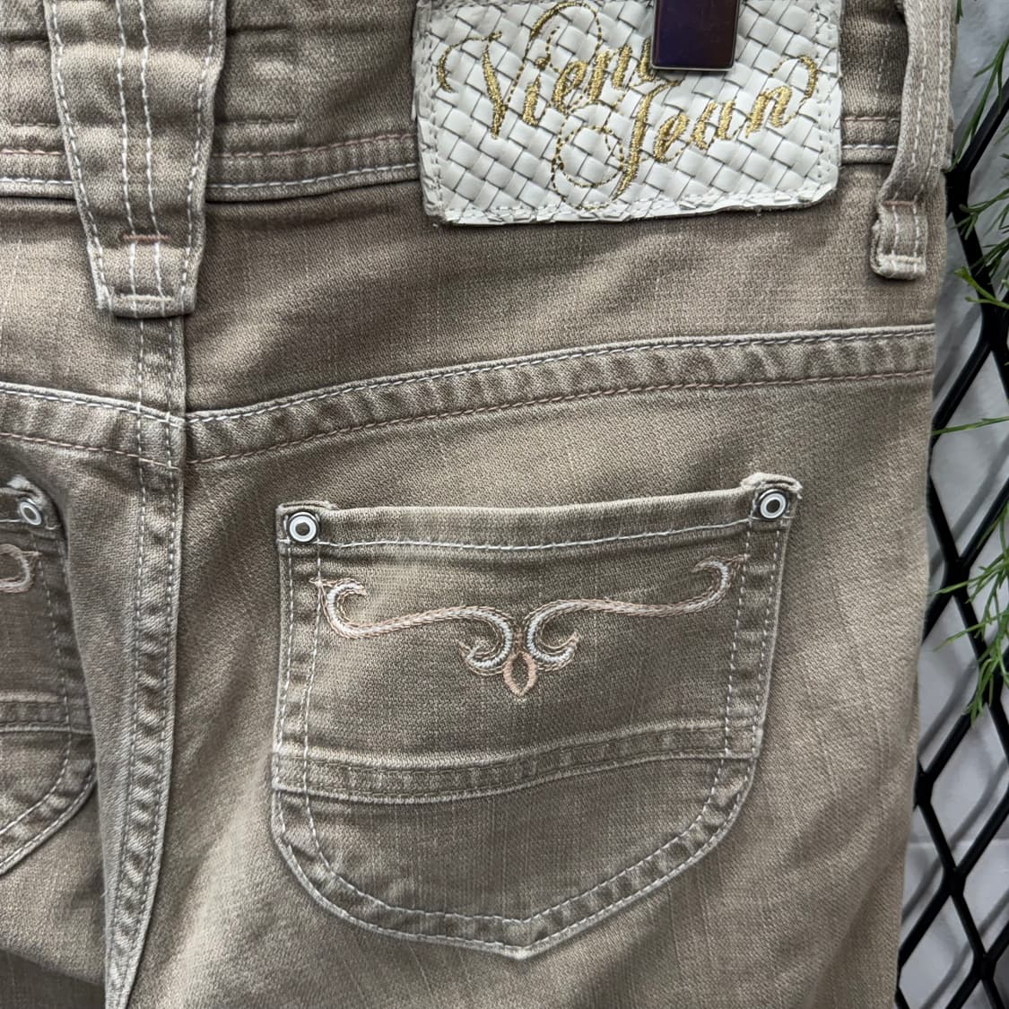 JPN VINTAGE 웨스턴 팬츠 후면 패치 포인트 베이지 상품이미지6