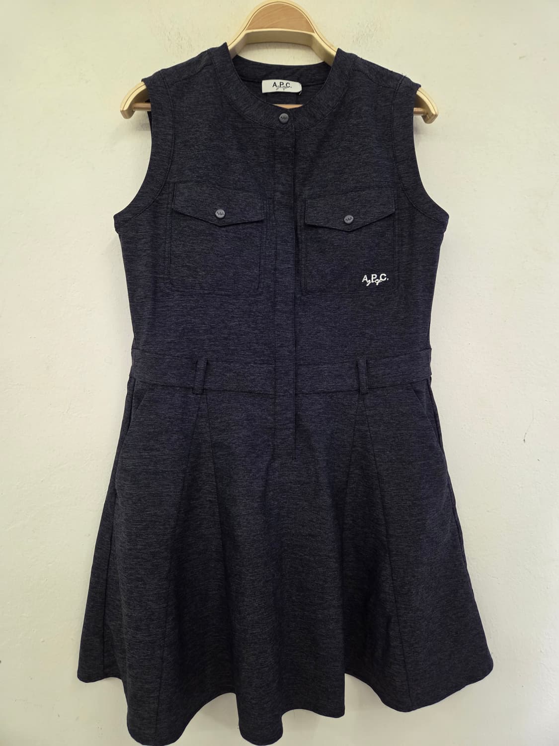 A.P.C. 골프 네이비 민소매 원피스 M 상품이미지3