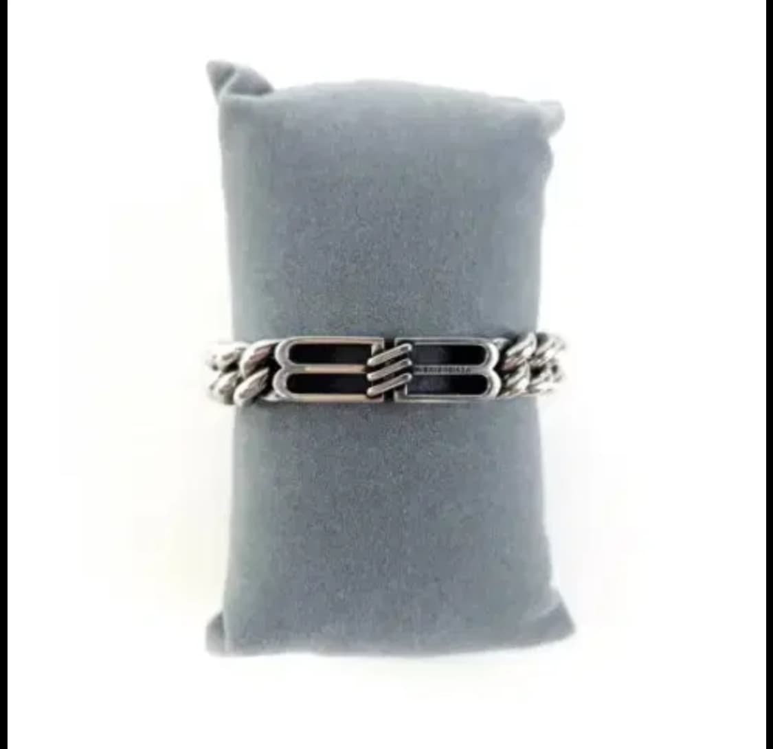 발렌시아가 BB 아이콘 구르메트 앤티크 실버 팔찌 상품이미지1