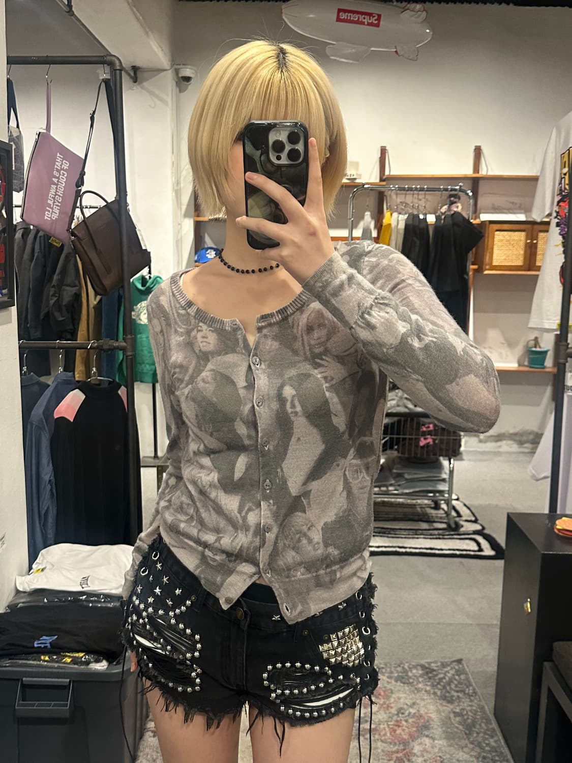 HYSTERIC GLAMOUR Girls PT Wool Cardigan 상품이미지4