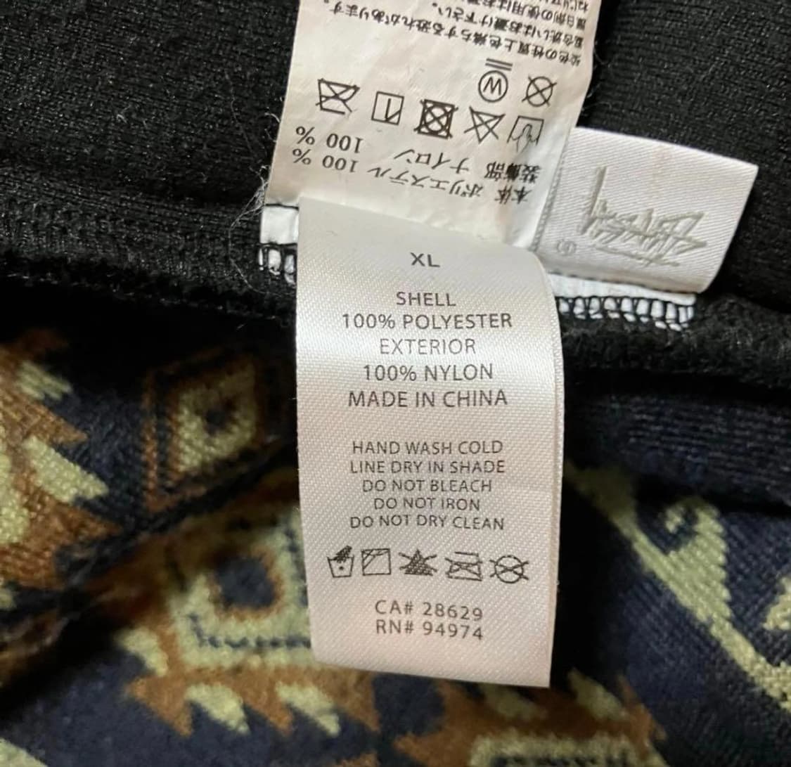 스투시 x 리마 자카드 쉐르파 자켓 블랙 상품이미지9